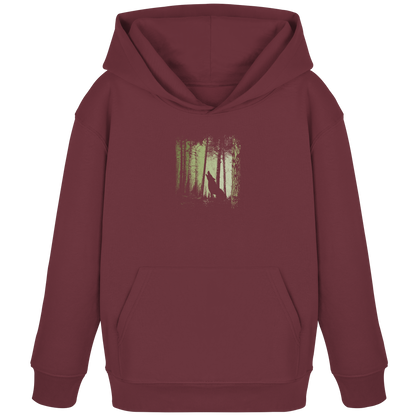 Einsamer Wolf im Zwielicht Wald  - Kids Organic Hoodie