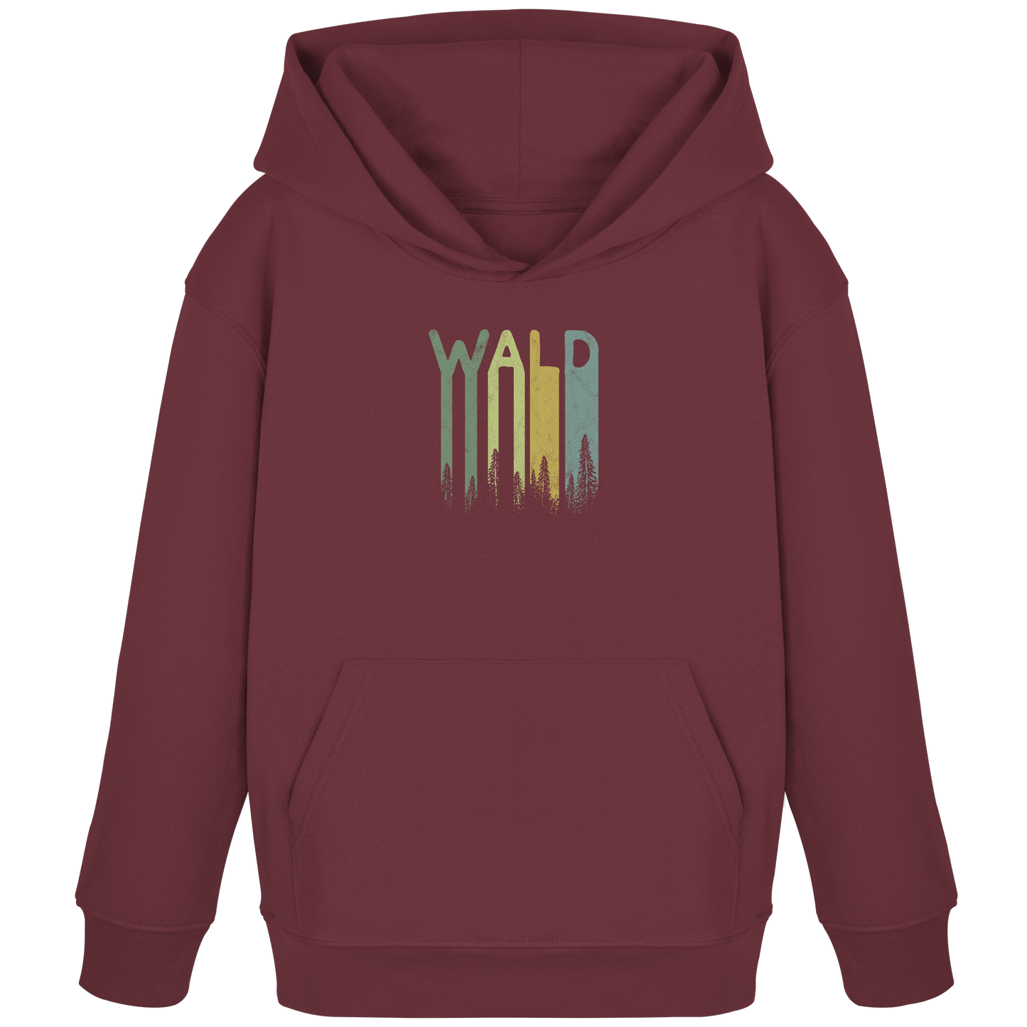 Wald Retro Forst Schriftzug - Kids Organic Hoodie