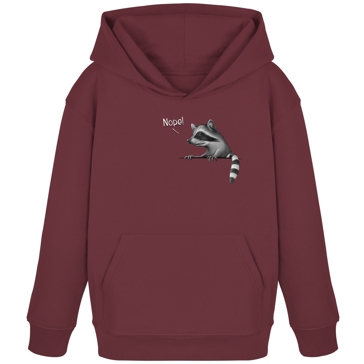 Nope! Frecher verwegener Waschbär - Kids Organic Hoodie