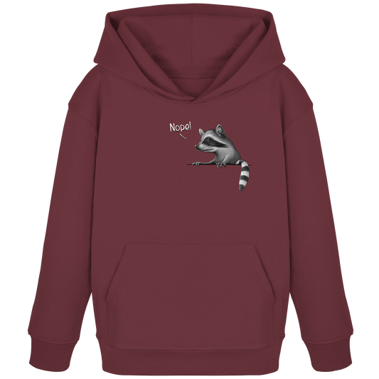 Nope! Frecher verwegener Waschbär - Kids Organic Hoodie