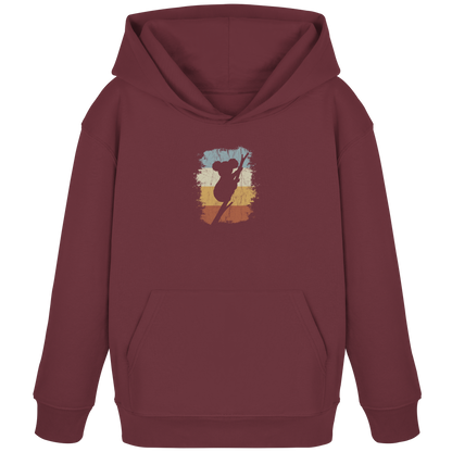Retro kletternder Koala-Bär - Kids Organic Hoodie
