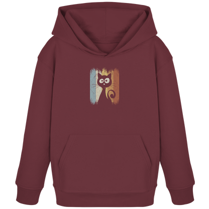 Retro Katze Silhouette - Kids Organic Hoodie