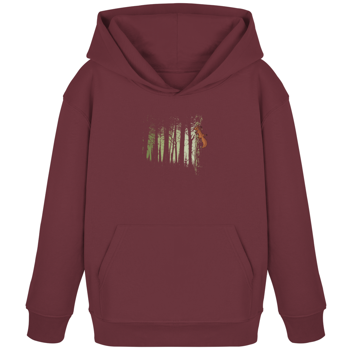 Eichhörnchen im Zwielicht-Wald - Kids Organic Hoodie