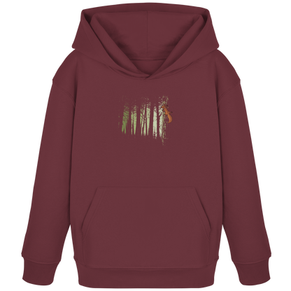 Eichhörnchen im Zwielicht-Wald - Kids Organic Hoodie