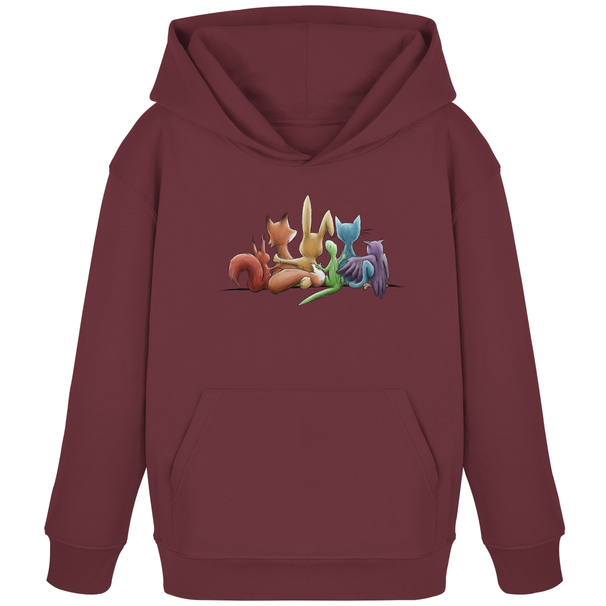 Regenbogen Tiere für Freundschaft, Toleranz und Vielfalt - Kids Organic Hoodie