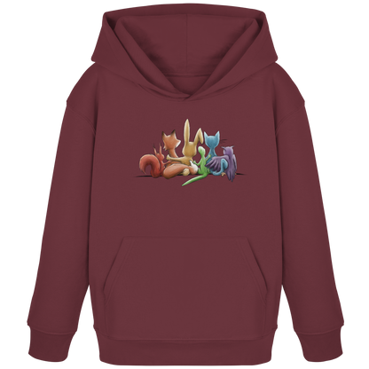Regenbogen Tiere für Freundschaft, Toleranz und Vielfalt - Kids Organic Hoodie