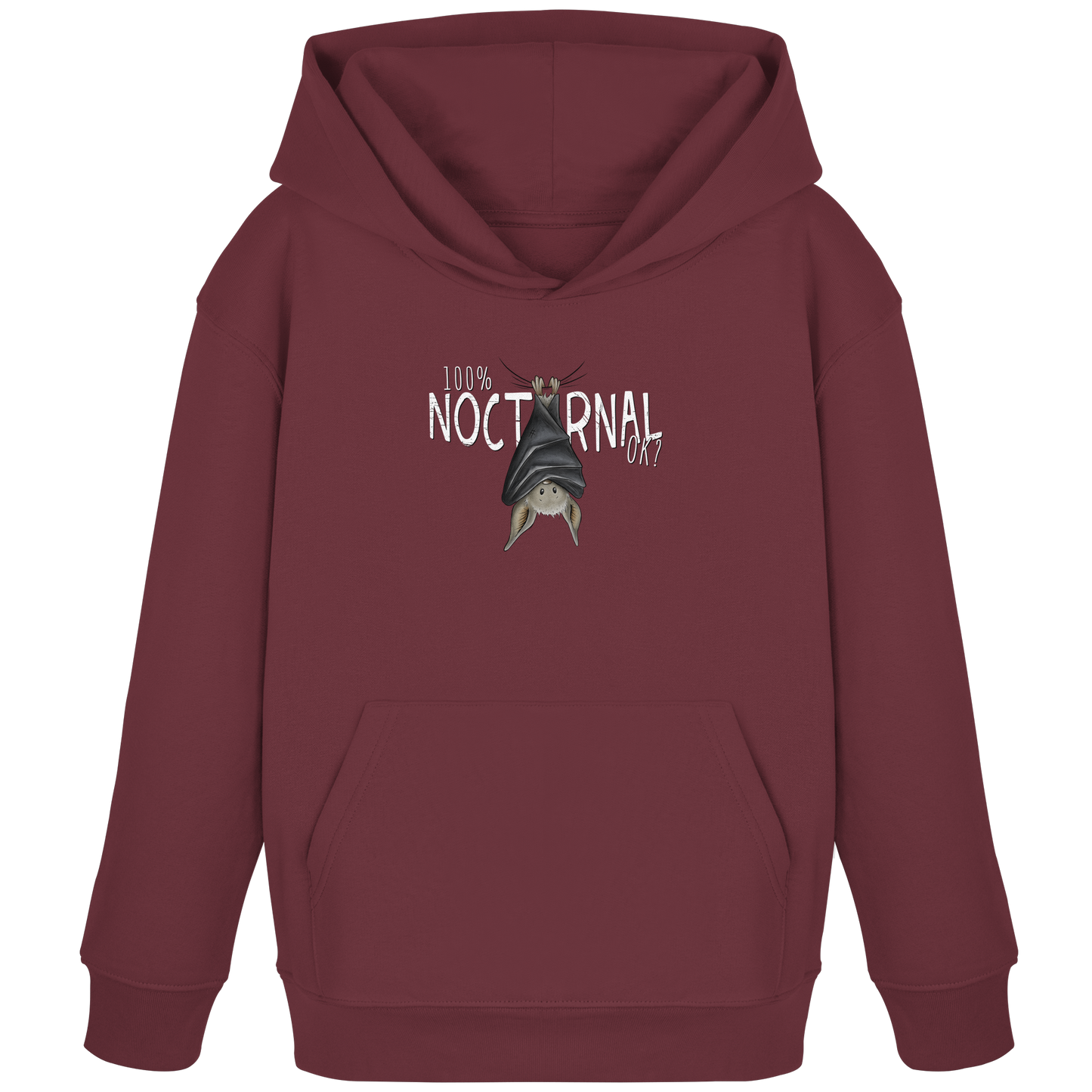 100% nachtaktive Fledermaus - Kids Organic Hoodie