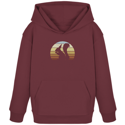 Retro Eichhörnchen Silhouette - Kids Organic Hoodie