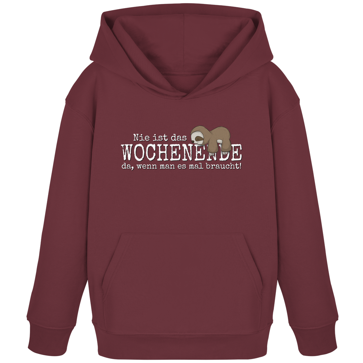 Kawaii Faultier Wochenende - Kids Organic Hoodie