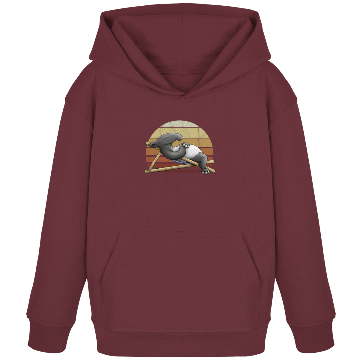 Lässiger Retro Sundown Tapir - Kids Organic Hoodie