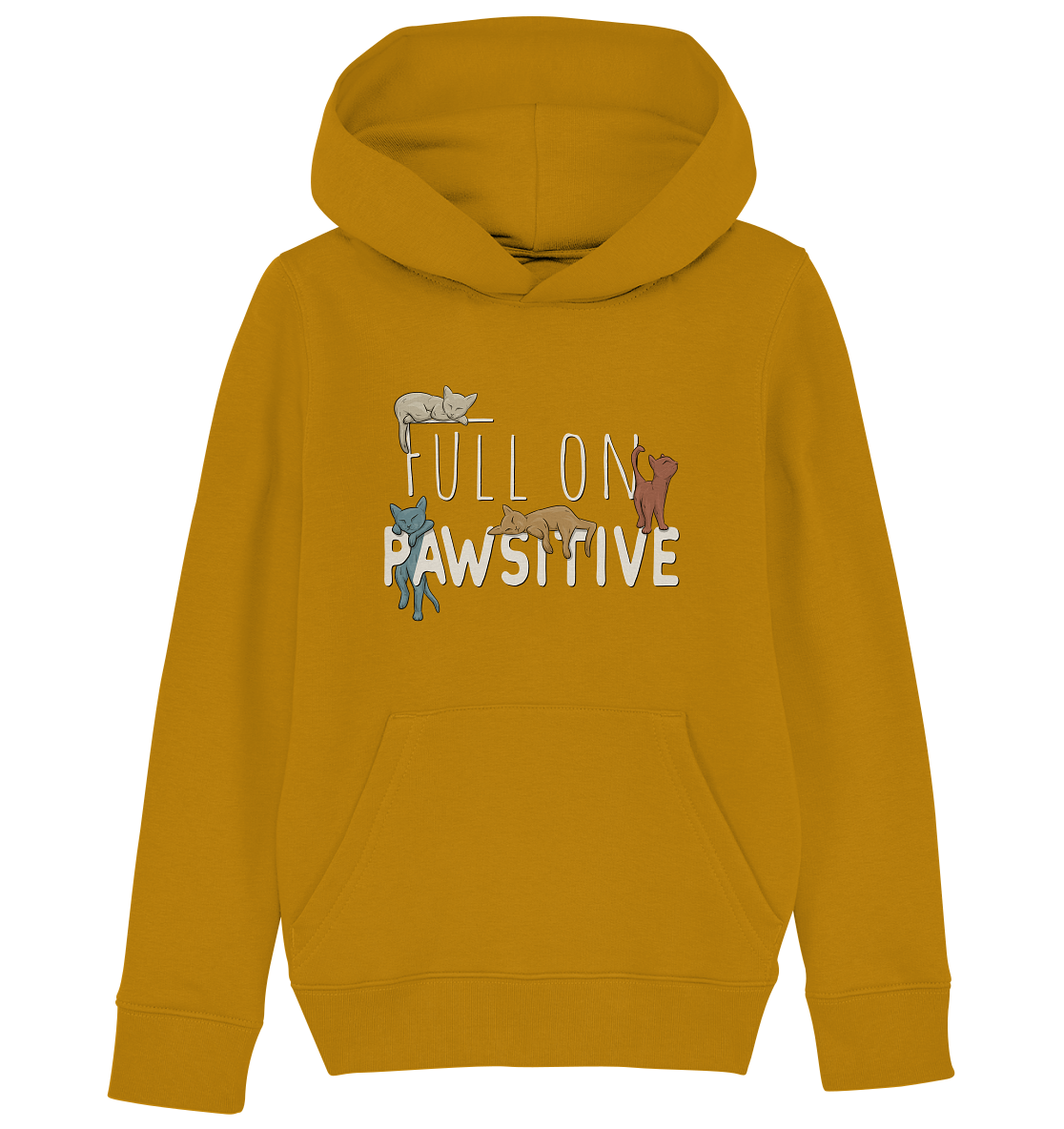 Full On Pawsitive! Gechillte Katzen - Kids Organic Hoodie