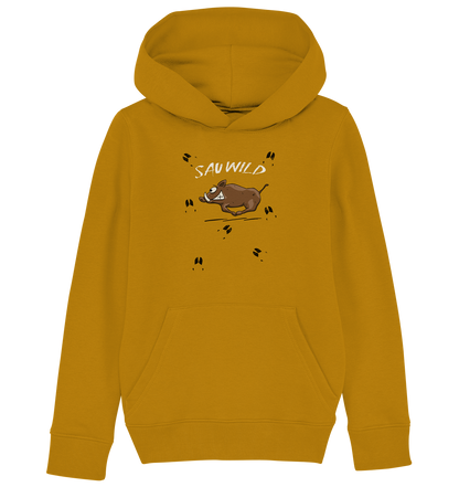 Sauwild wilde Sau | Wildschwein Keiler - Kids Organic Hoodie