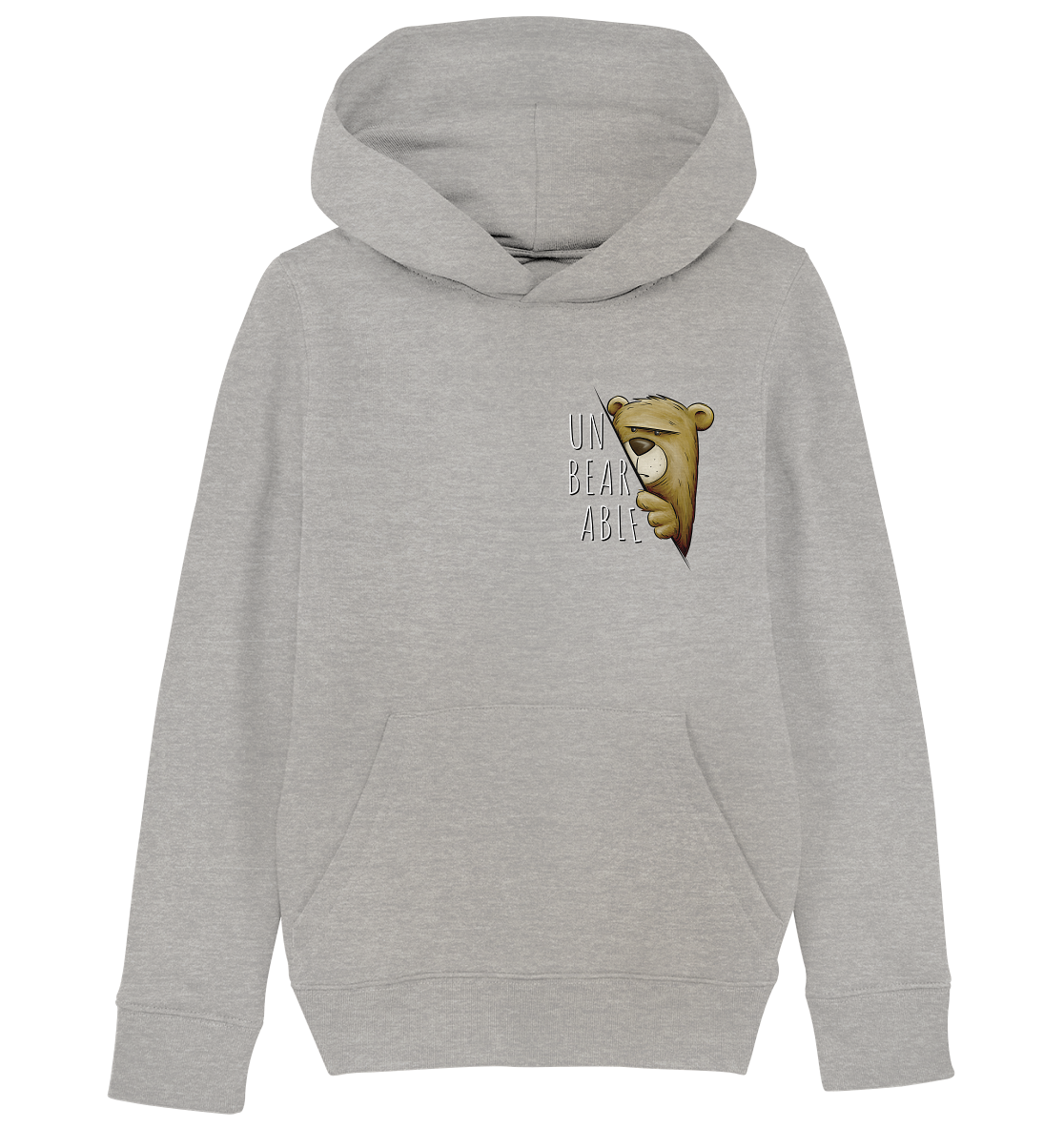 Unbearable – Unerträglich Bär - Kids Organic Hoodie