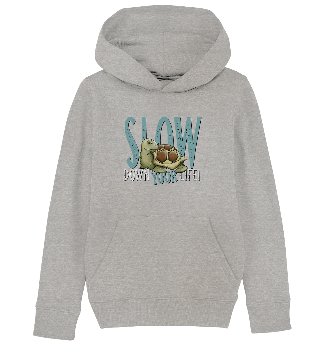 Slow Down Your Life Schildkröte - Kids Organic Hoodie