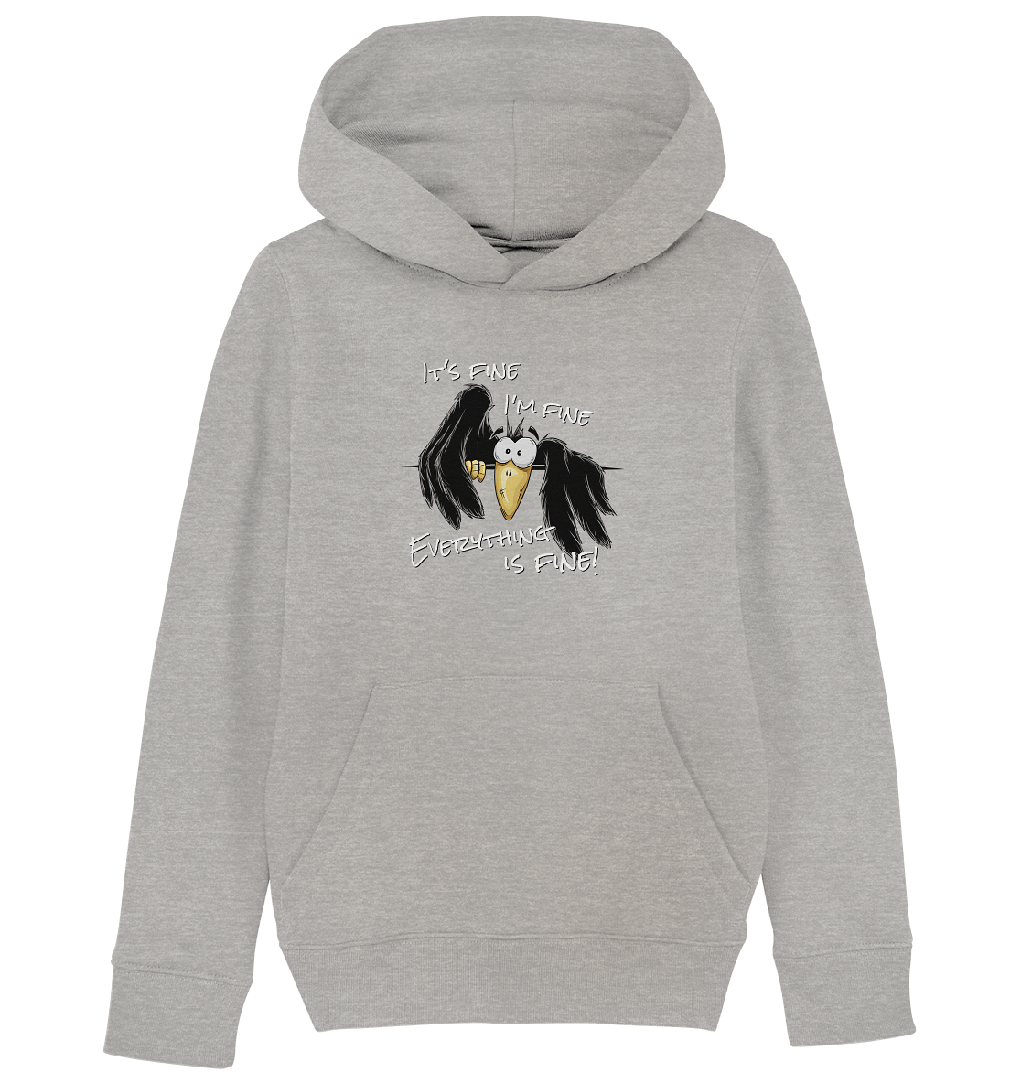 I’m Fine Rabe | Alles Gut Krähe - Kids Organic Hoodie