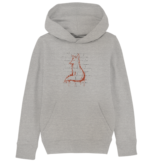 Street Art Fuchs Silhouette - Kids Organic Hoodie