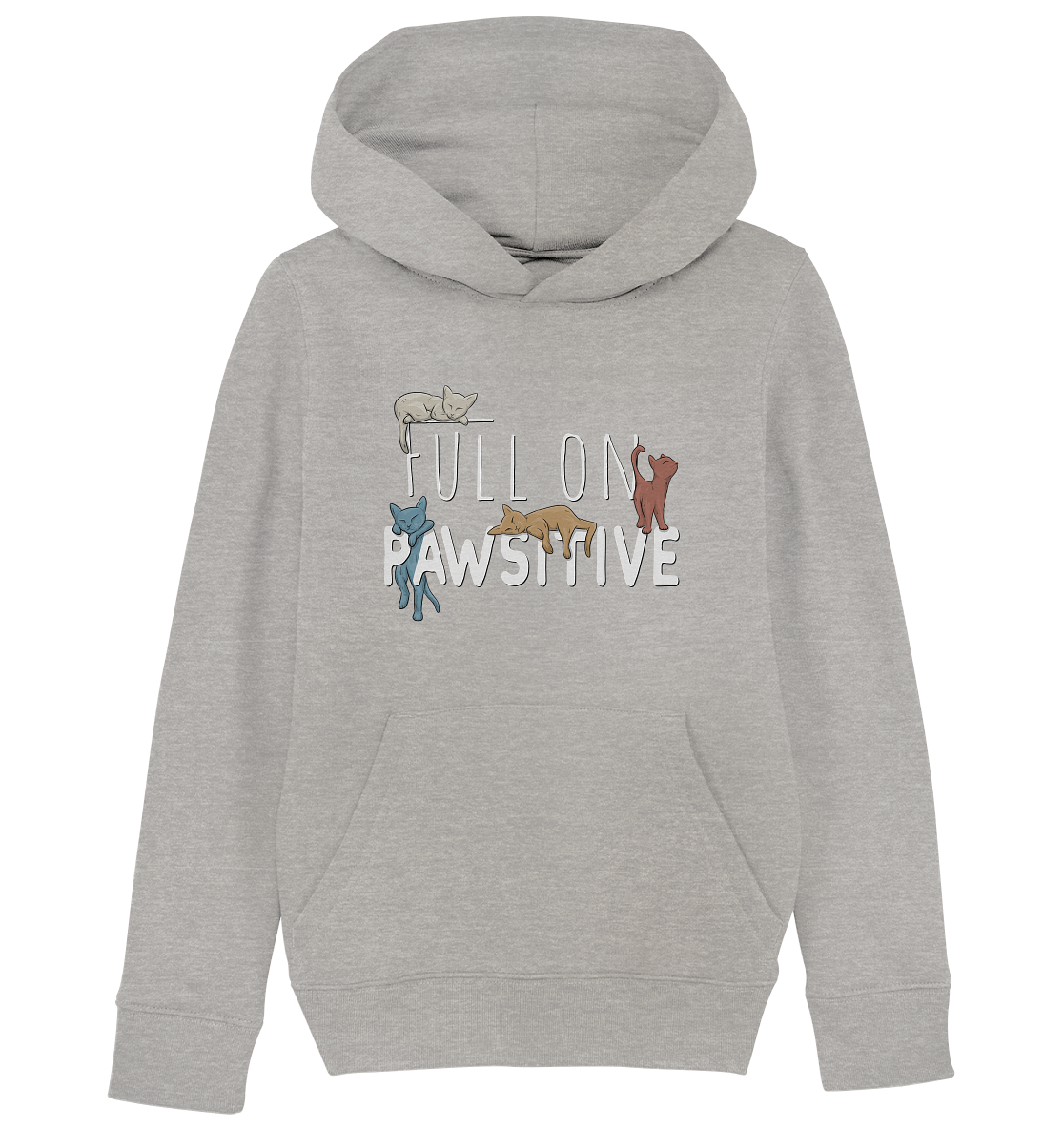 Full On Pawsitive! Gechillte Katzen - Kids Organic Hoodie