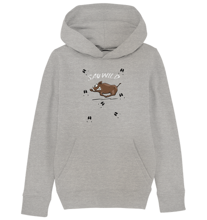 Sauwild wilde Sau | Wildschwein Keiler - Kids Organic Hoodie