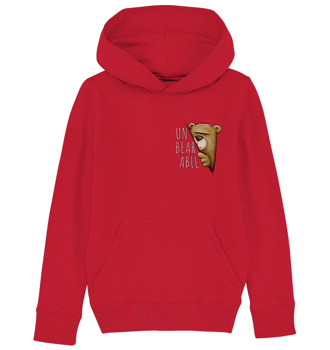 Unbearable – Unerträglich Bär - Kids Organic Hoodie
