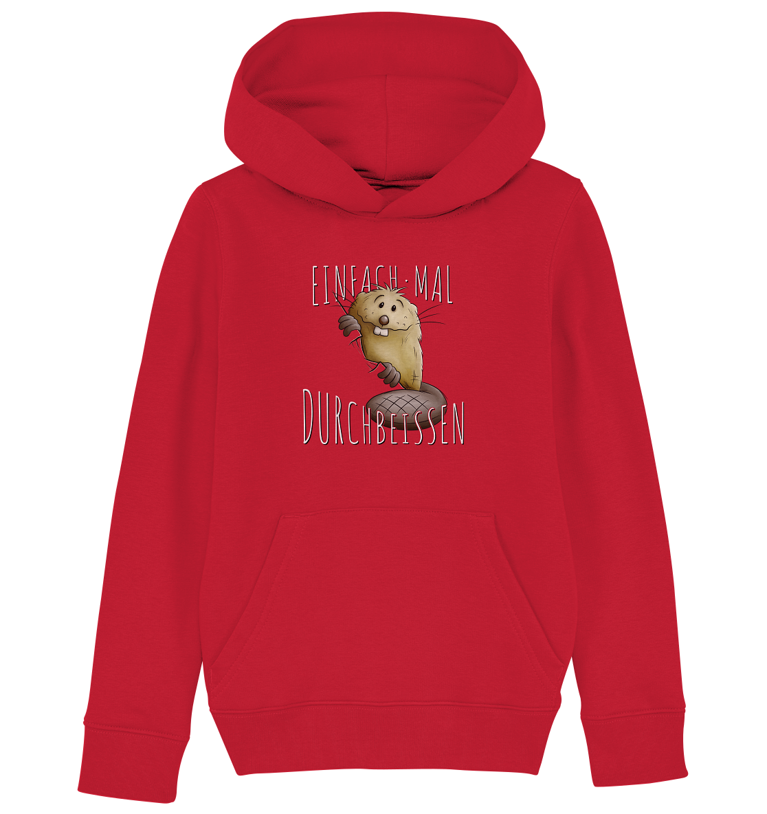 Einfach mal Durchbeissen Biber - Kids Organic Hoodie