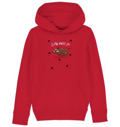 Sauwild wilde Sau | Wildschwein Keiler - Kids Organic Hoodie