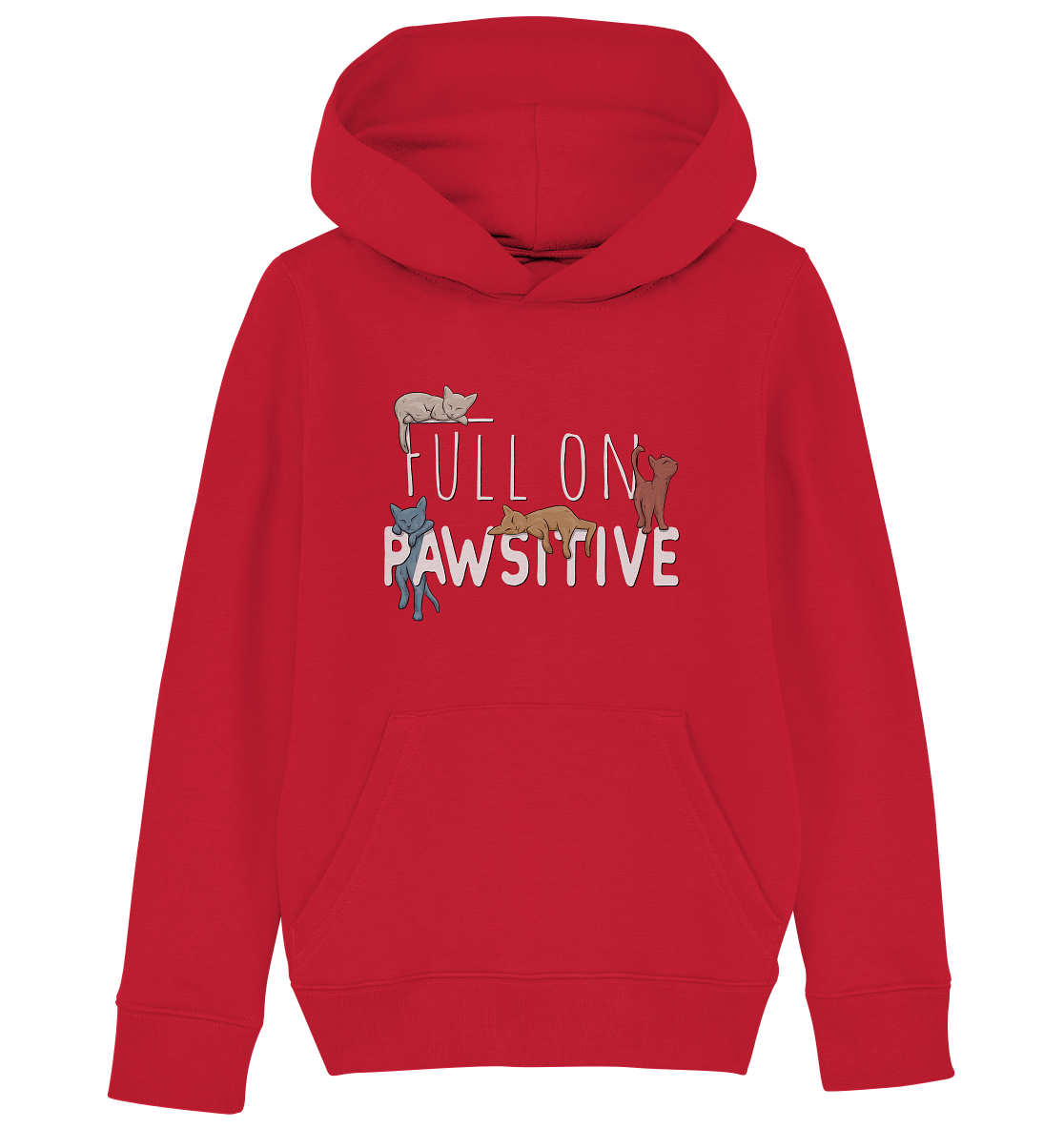 Full On Pawsitive! Gechillte Katzen - Kids Organic Hoodie