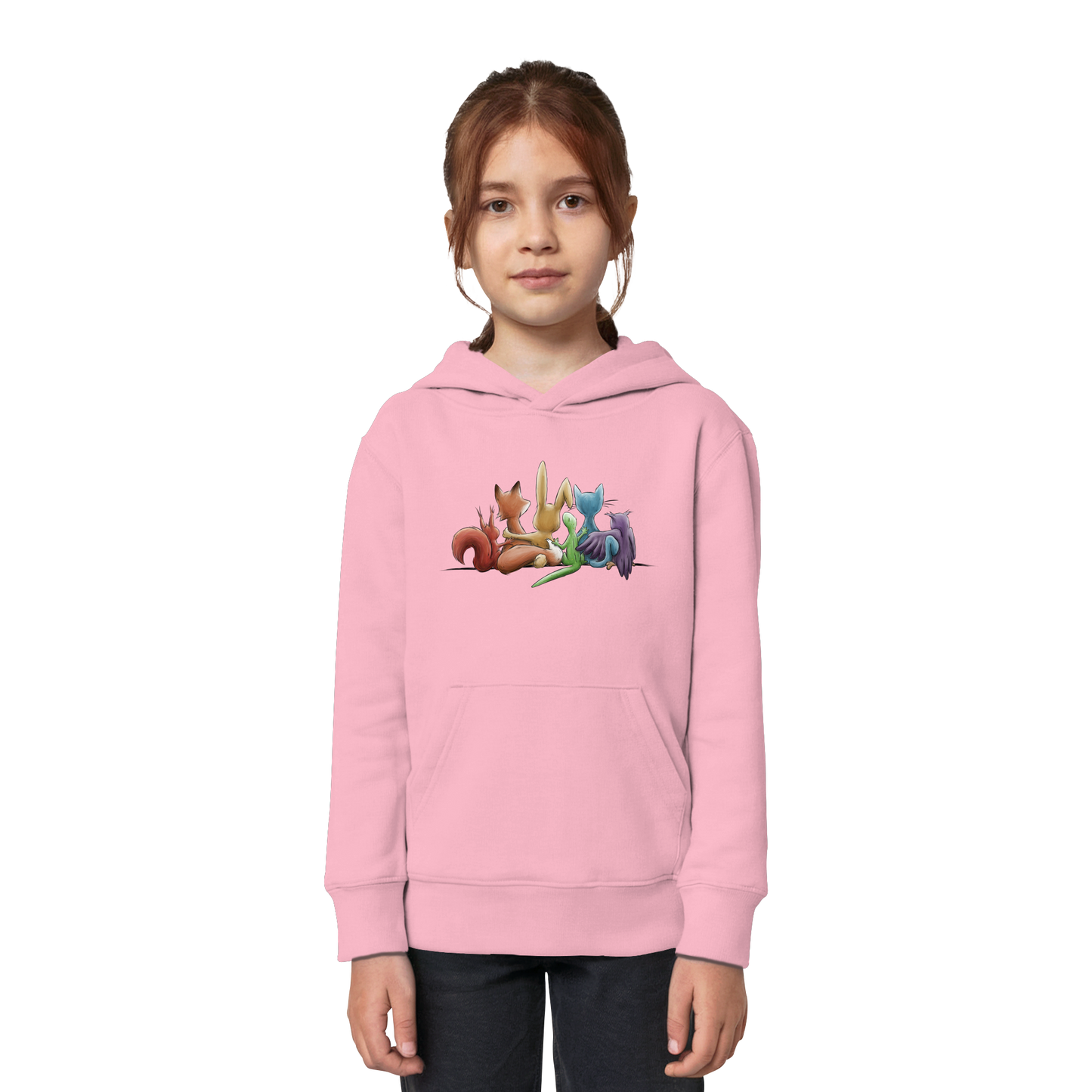 Regenbogen Tiere für Freundschaft, Toleranz und Vielfalt - Kids Organic Hoodie