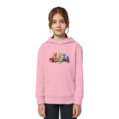 Regenbogen Tiere für Freundschaft, Toleranz und Vielfalt - Kids Organic Hoodie