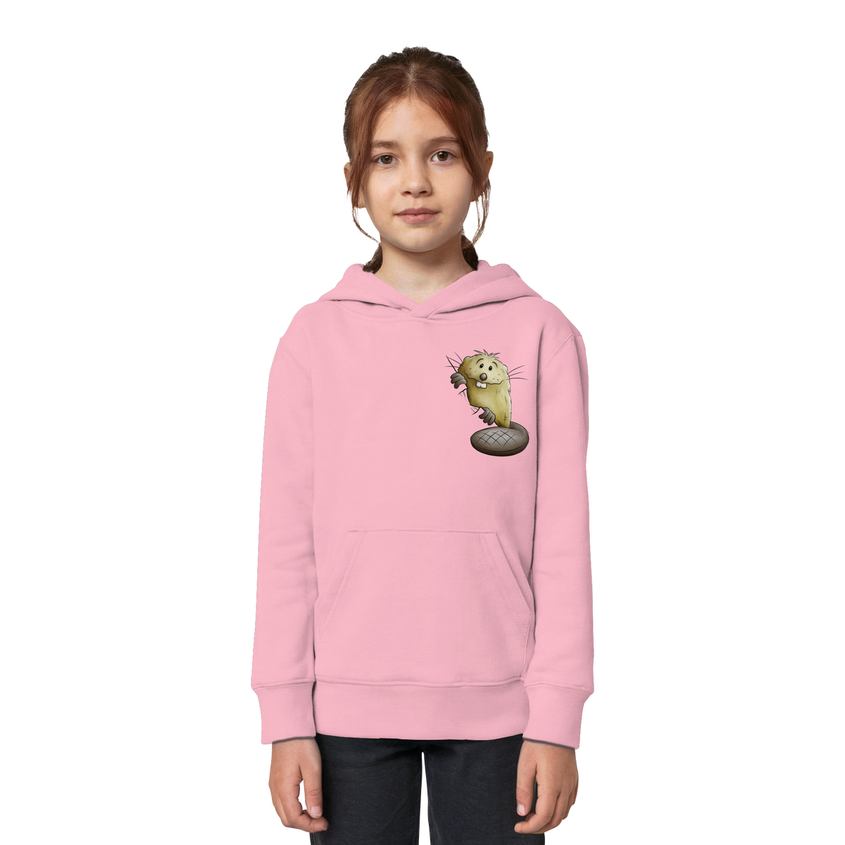 Lustiger frecher Biber - Kids Organic Hoodie