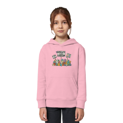 Demo-Katzen gegen Faschismus und für Vielfalt - Kids Organic Hoodie