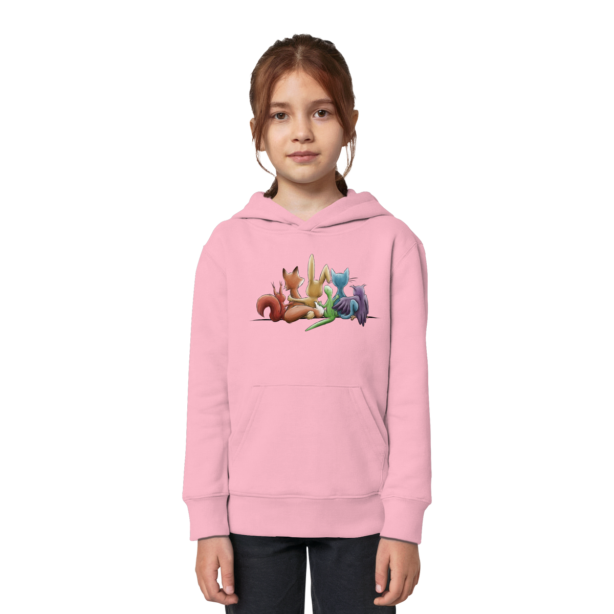 Regenbogen Tiere für Freundschaft, Toleranz und Vielfalt - Kids Organic Hoodie