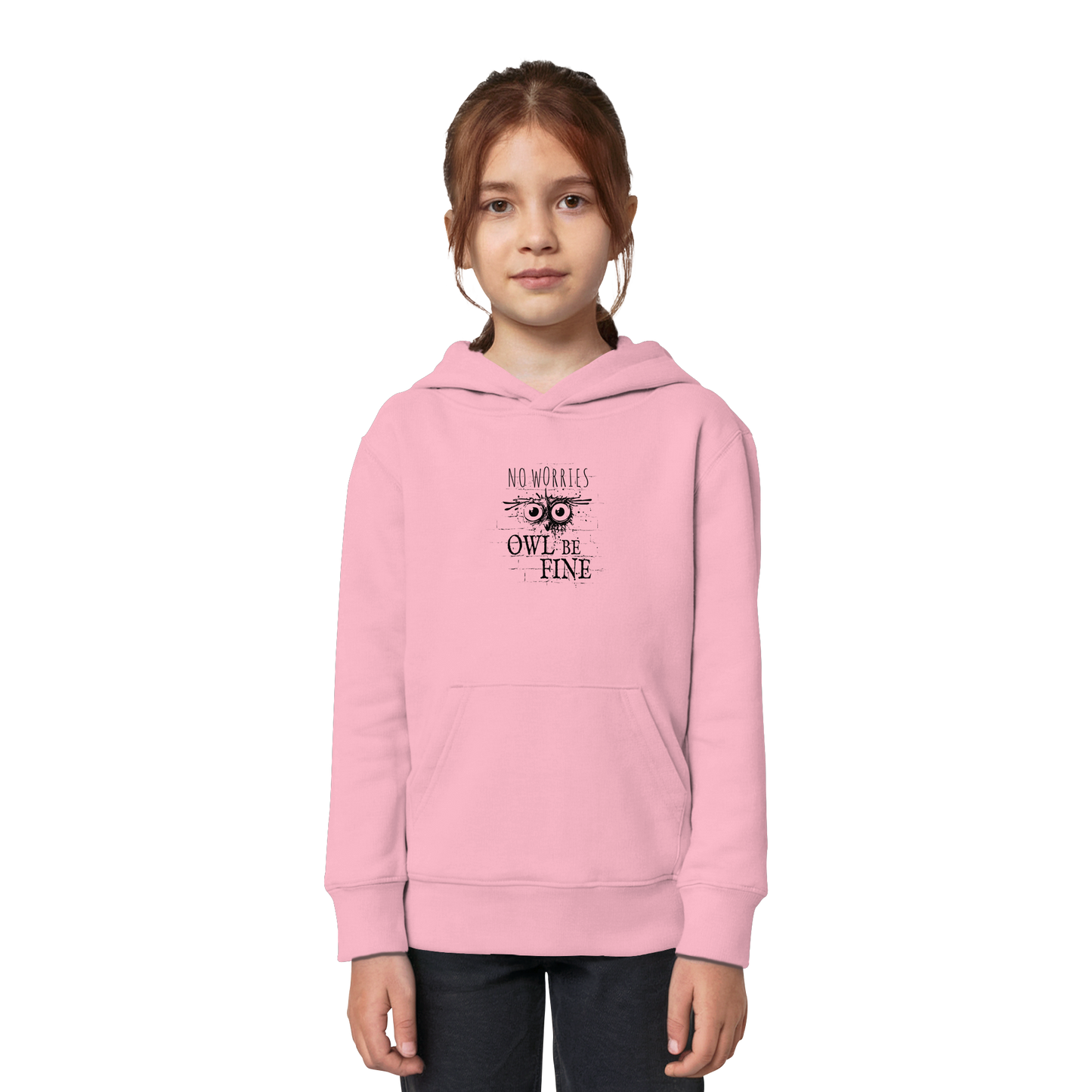 Owl Be Fine Street Art Eule - Kids Organic Hoodie