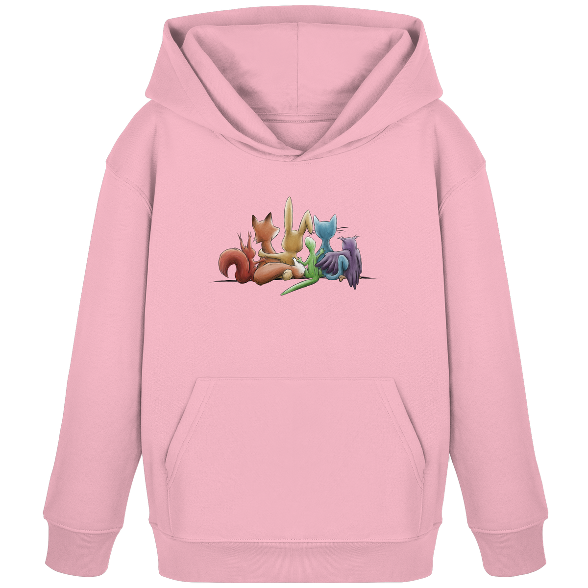 Regenbogen Tiere für Freundschaft, Toleranz und Vielfalt - Kids Organic Hoodie