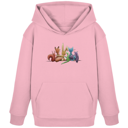 Regenbogen Tiere für Freundschaft, Toleranz und Vielfalt - Kids Organic Hoodie