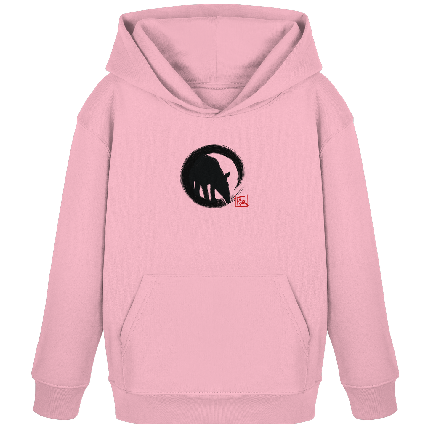 Zen Tapir im japanischen Enso Kreis - Kids Organic Hoodie
