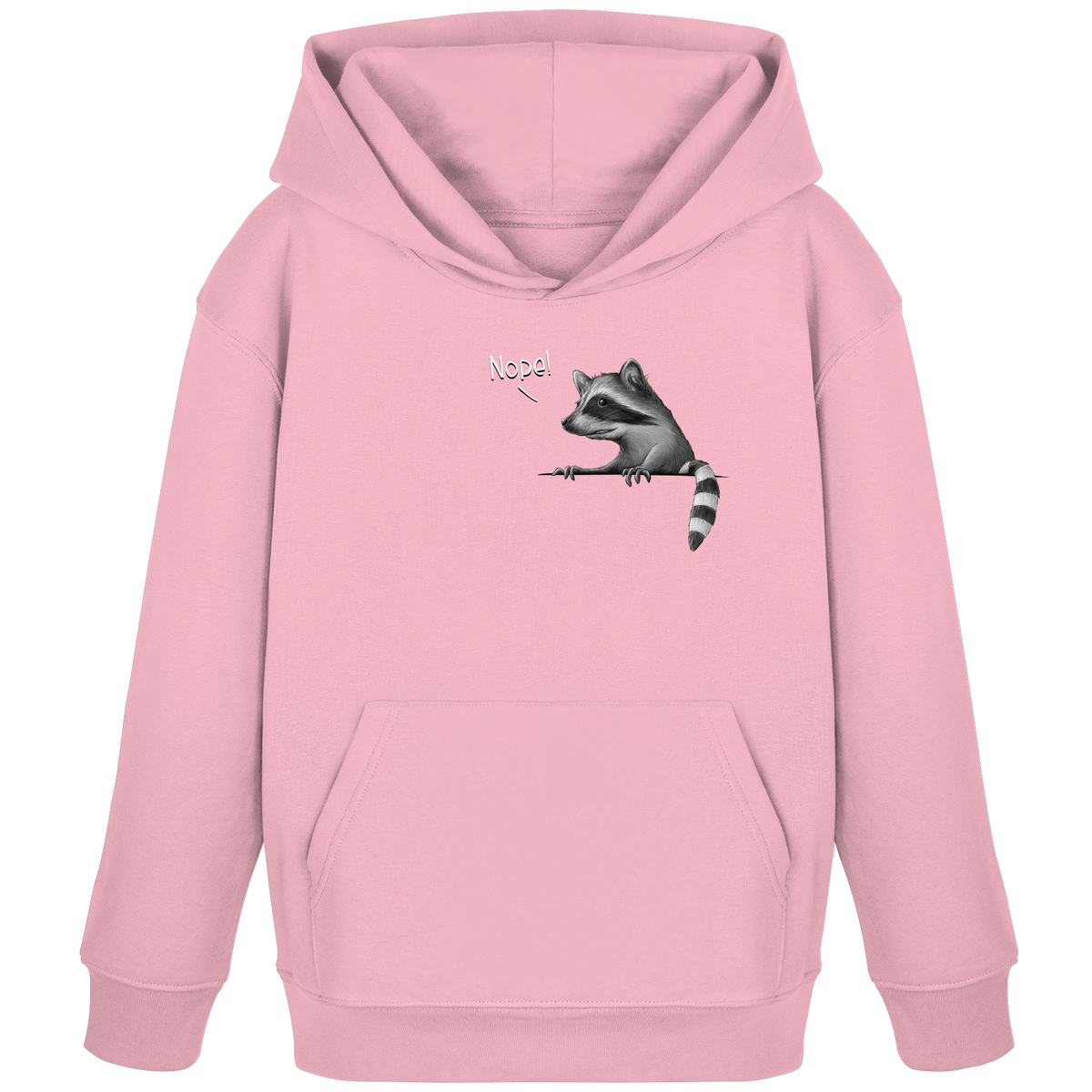 Nope! Frecher verwegener Waschbär - Kids Organic Hoodie