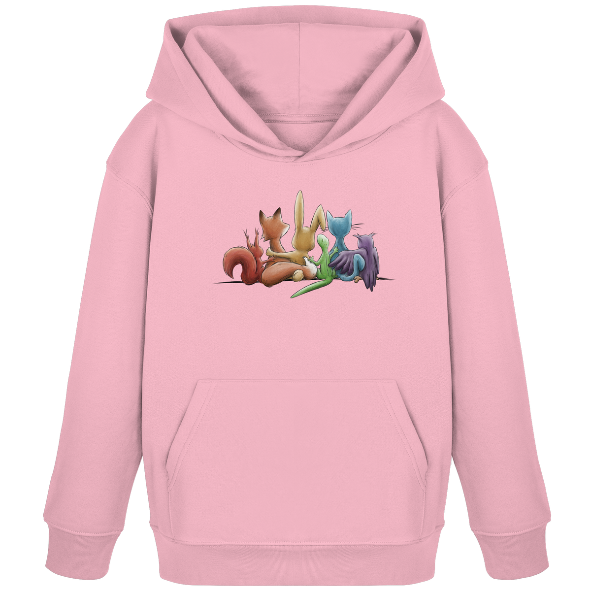 Regenbogen Tiere für Freundschaft, Toleranz und Vielfalt - Kids Organic Hoodie