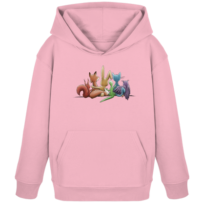 Regenbogen Tiere für Freundschaft, Toleranz und Vielfalt - Kids Organic Hoodie