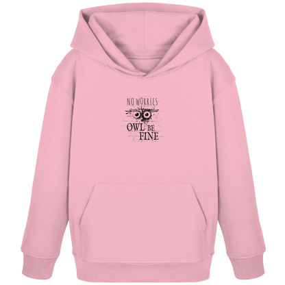 Owl Be Fine Street Art Eule - Kids Organic Hoodie
