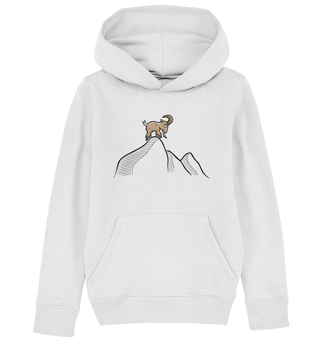 Ziegenbock in den Bergen - Kids Organic Hoodie