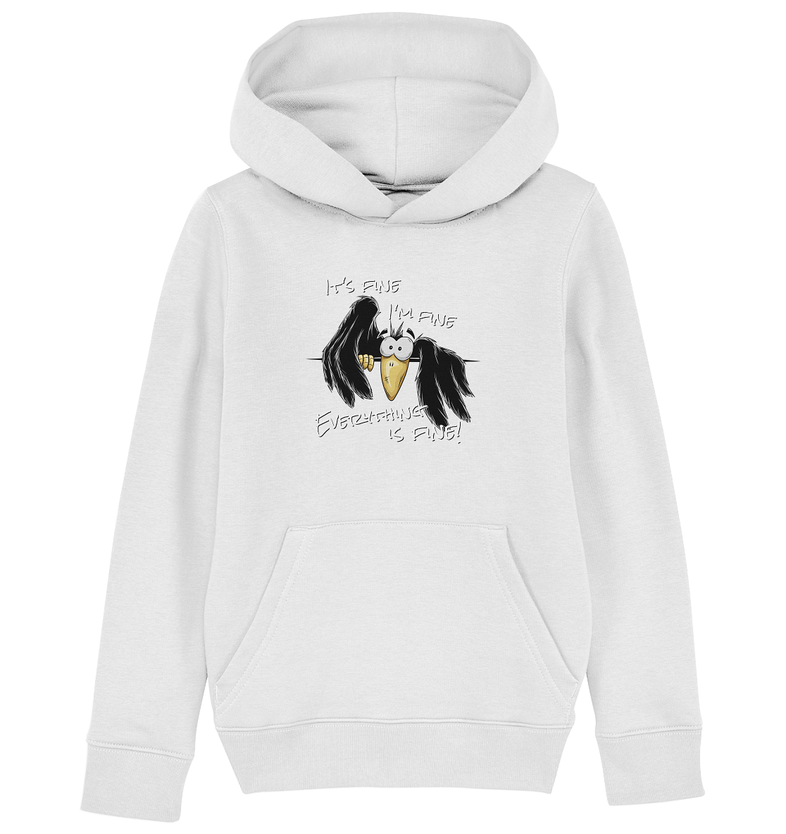 I’m Fine Rabe | Alles Gut Krähe - Kids Organic Hoodie
