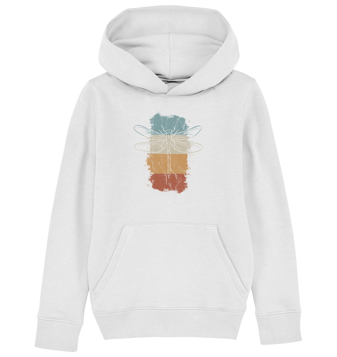 Retro Kunst Libelle | Vintage Dragonfly - Kids Organic Hoodie