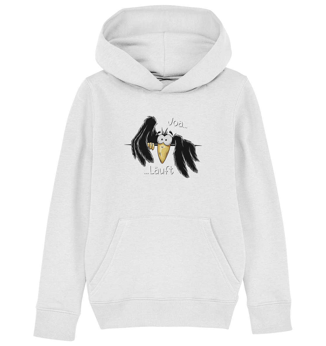 Joa Läuft Krähe gechillter Rabe - Kids Organic Hoodie