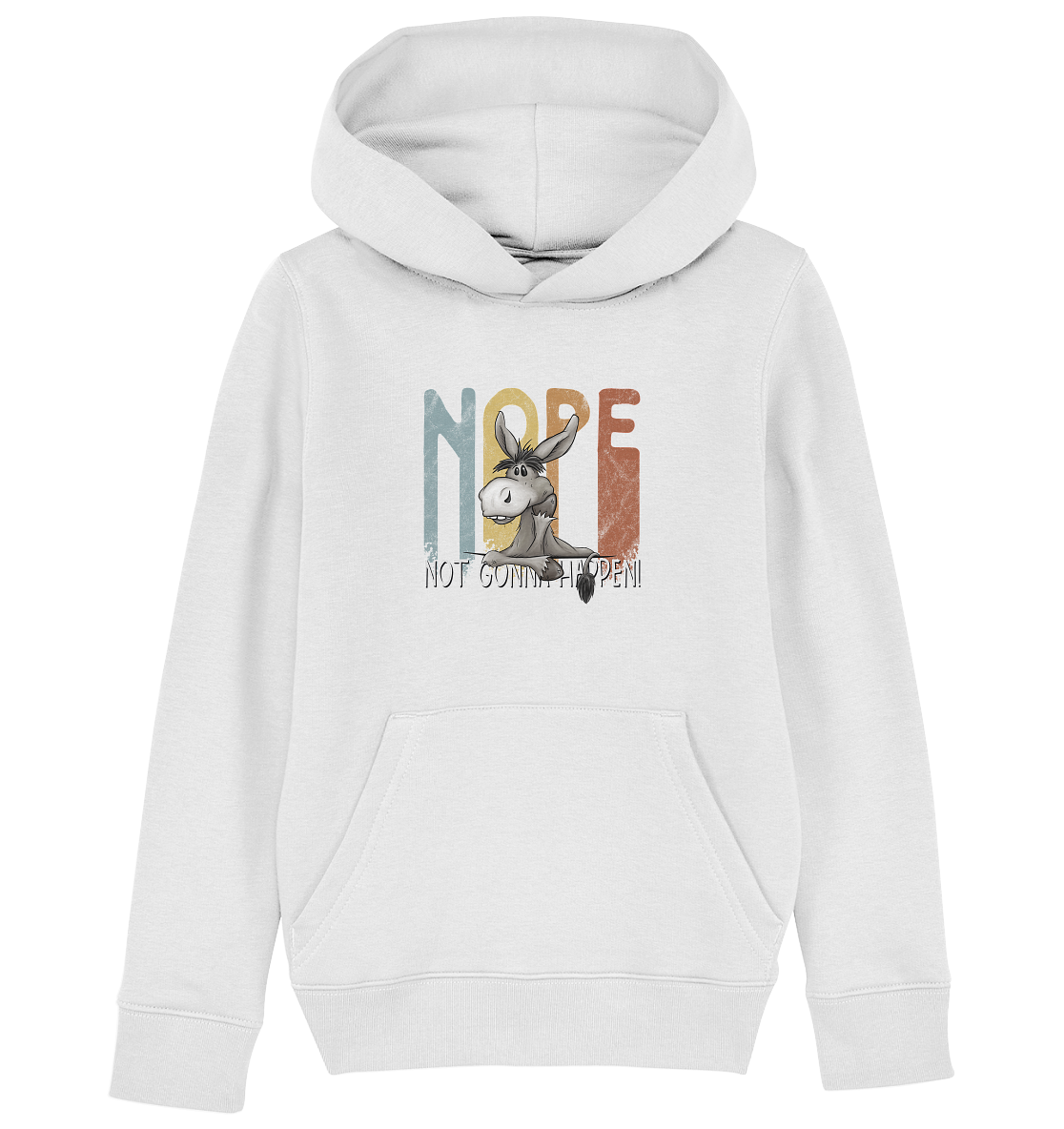Nope | bockiger Esel - Kids Organic Hoodie