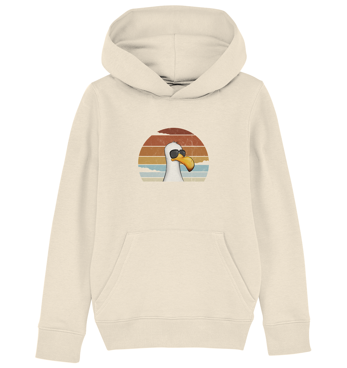 Cool lässige Retro Möwe - Kids Organic Hoodie