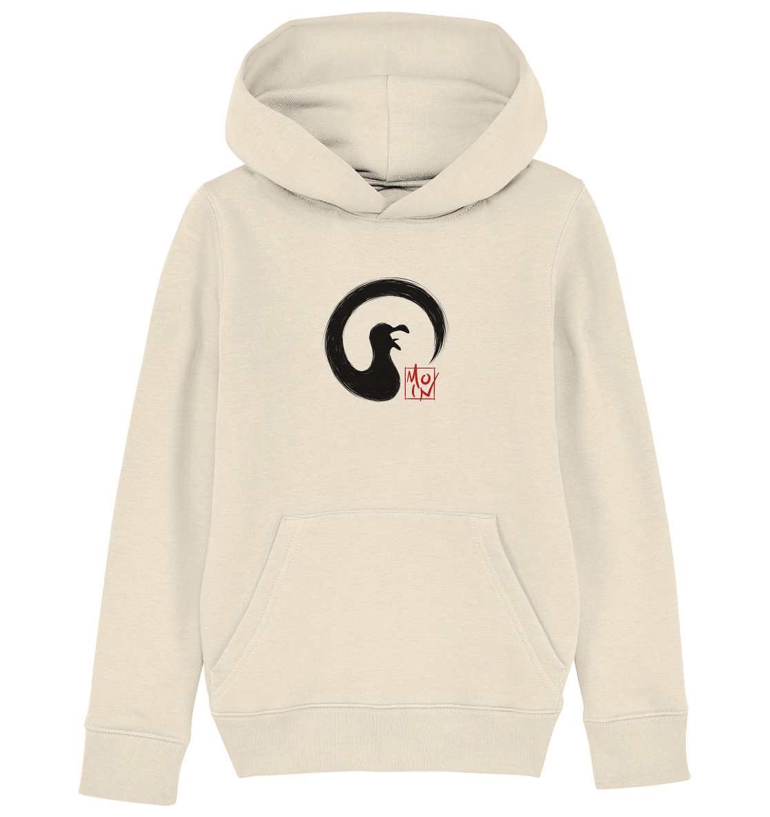 Moin kreischende japanische Enso Möwe - Kids Organic Hoodie