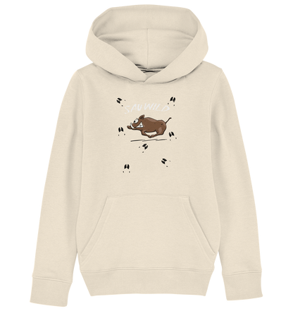 Sauwild wilde Sau | Wildschwein Keiler - Kids Organic Hoodie