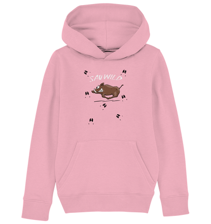 Sauwild wilde Sau | Wildschwein Keiler - Kids Organic Hoodie
