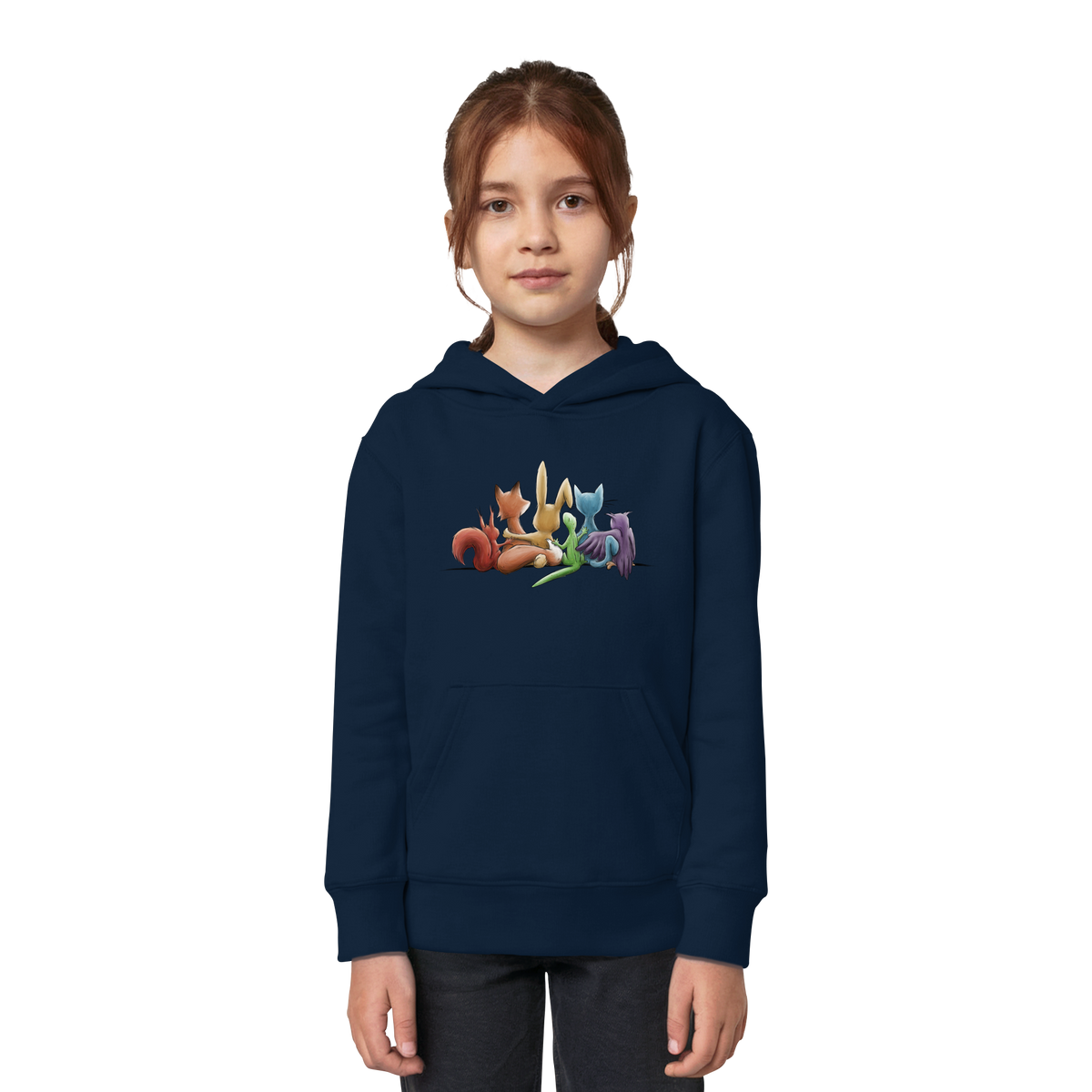 Regenbogen Tiere für Freundschaft, Toleranz und Vielfalt - Kids Organic Hoodie