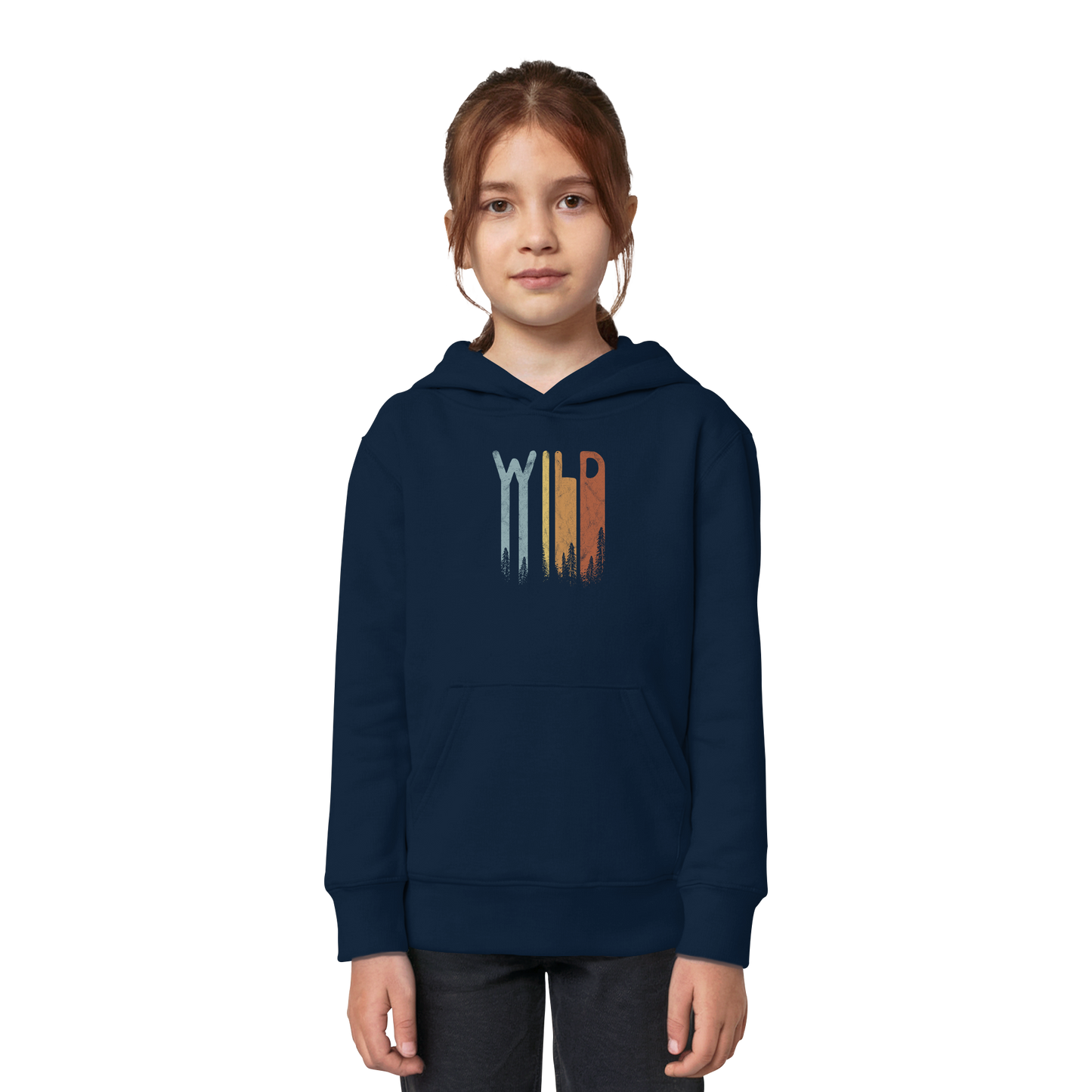 Wild Retro Schriftzug - Kids Organic Hoodie
